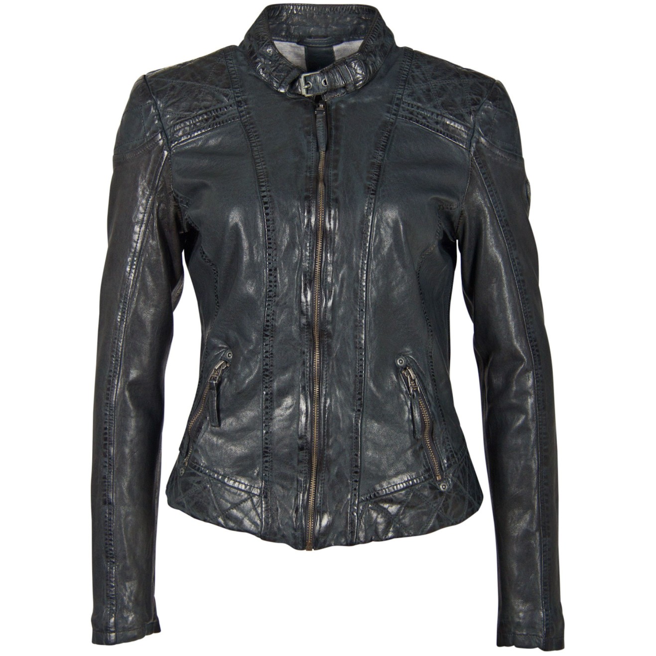 Geaca de Piele Naturala Dama Gipsy Bleumarin Inchis GGParadyse LVTW – IMBRACAMINTE