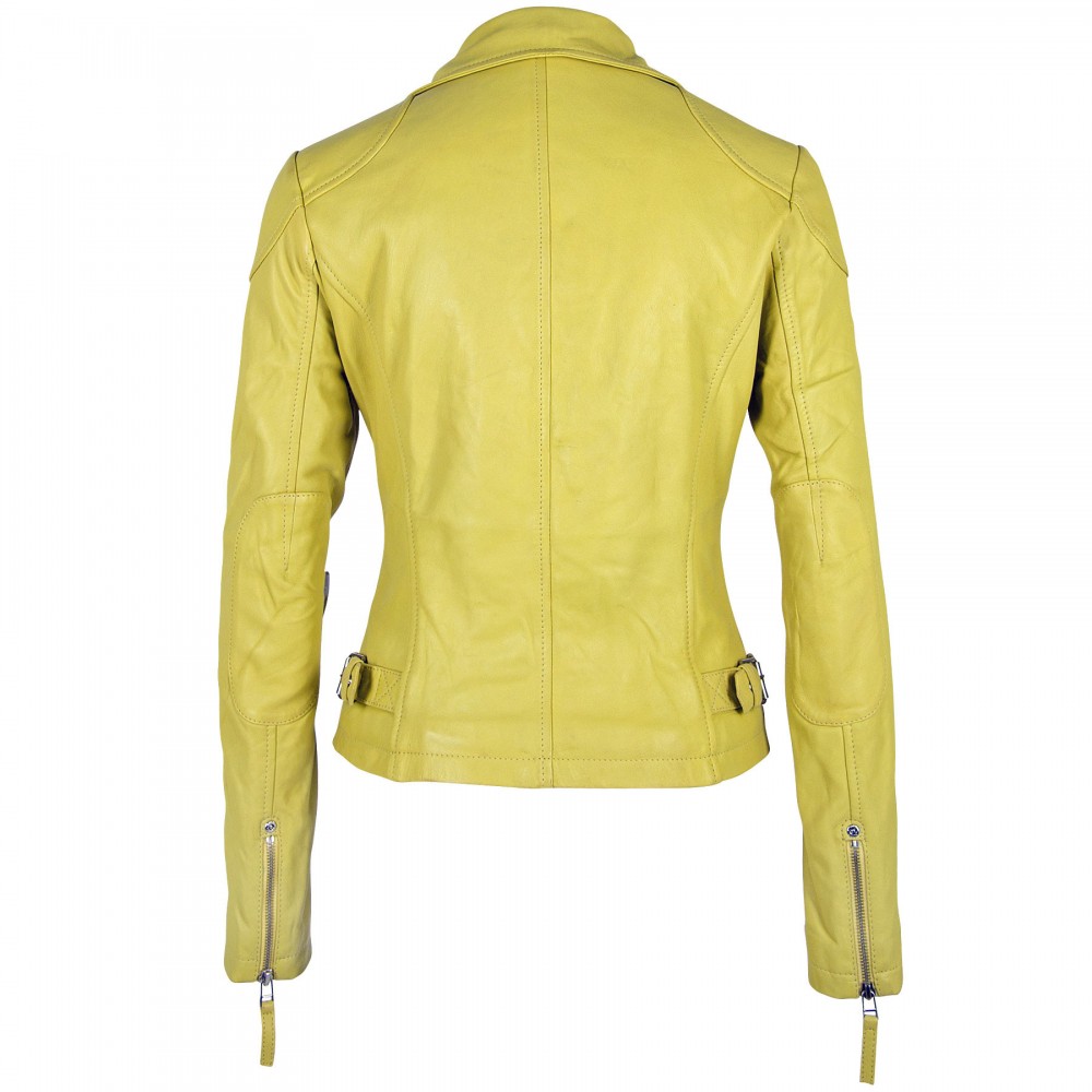 Geaca de Piele Naturala Dama Gipsy Galbena GGPasja LNV Geaca de Piele Naturala Dama Gipsy Galbena GGPasja LNV - readytowear.ro