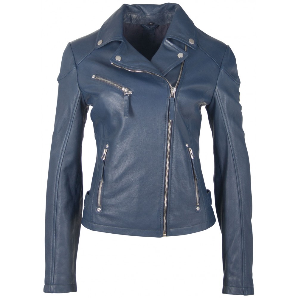 Geaca de Piele Naturala Dama Gipsy Bleumarin GGPasja LNV - readytowear