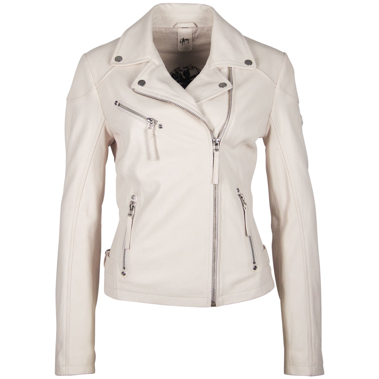 Geaca de Piele Naturala Dama Gipsy Bej GGPasja LNV – IMBRACAMINTE