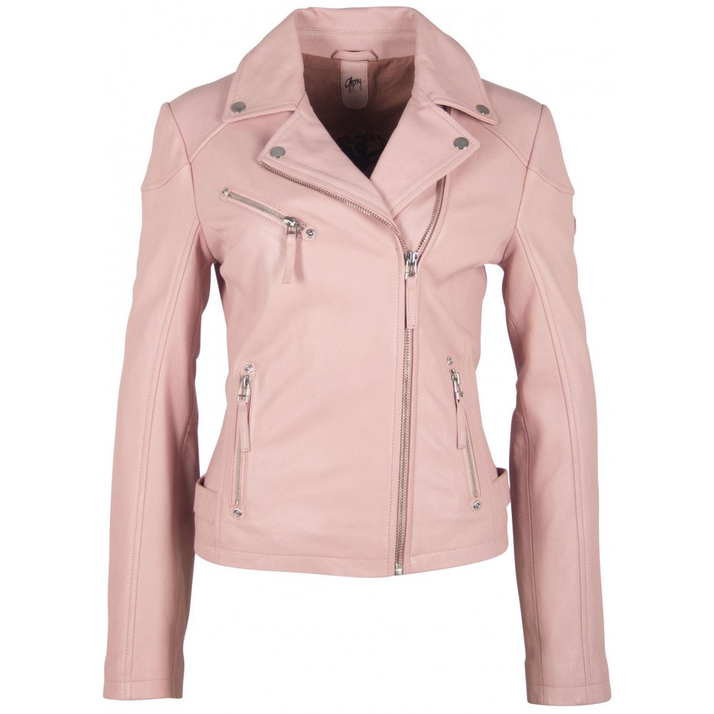 Geaca de Piele Naturala Dama Gipsy Roz GGPasja LNV Geaca de Piele Naturala Dama Gipsy Roz GGPasja LNV - readytowear