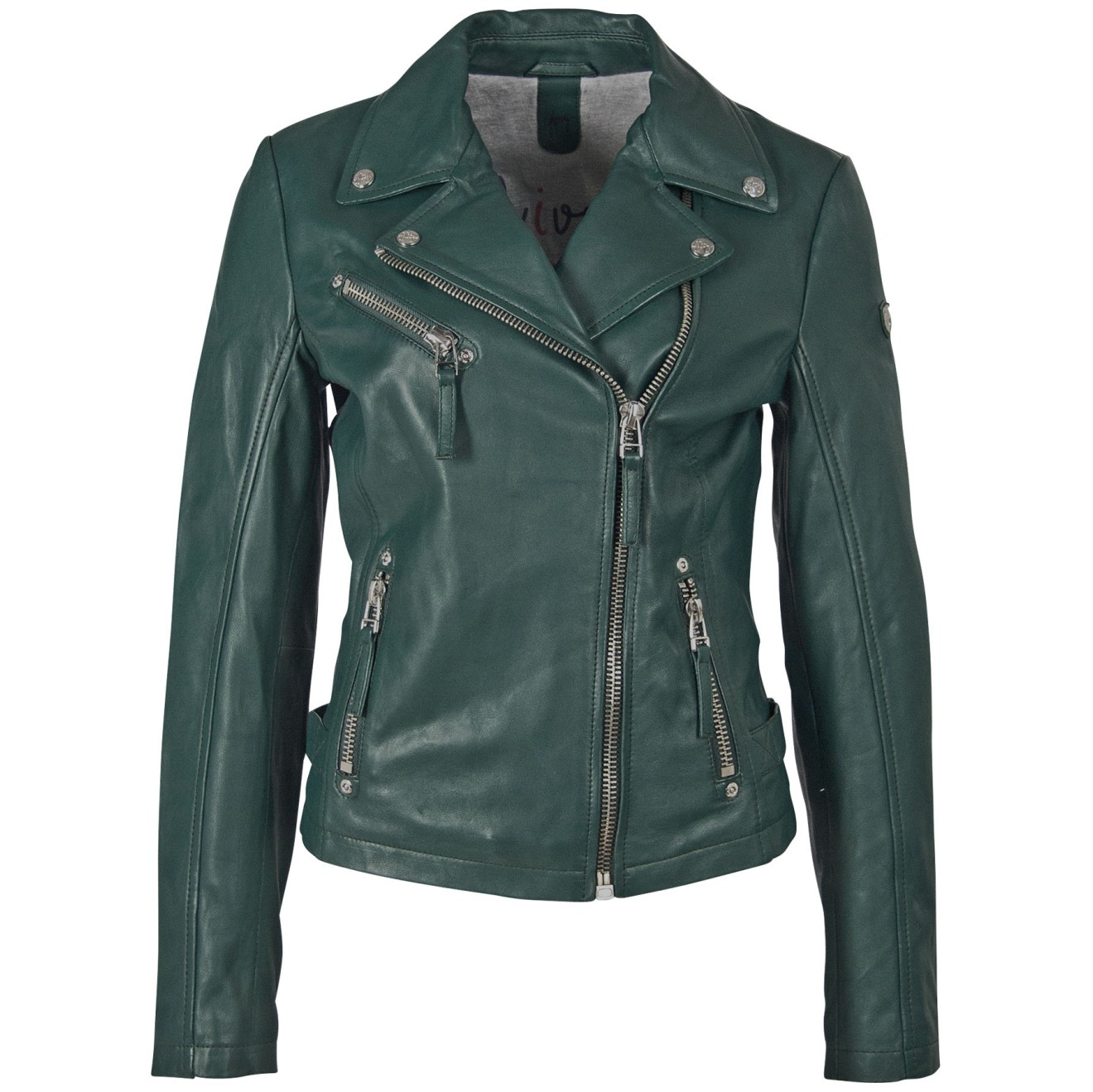 Geaca de Piele Naturala Dama Gipsy Verde Inchis GGPasja W20 LNV – IMBRACAMINTE