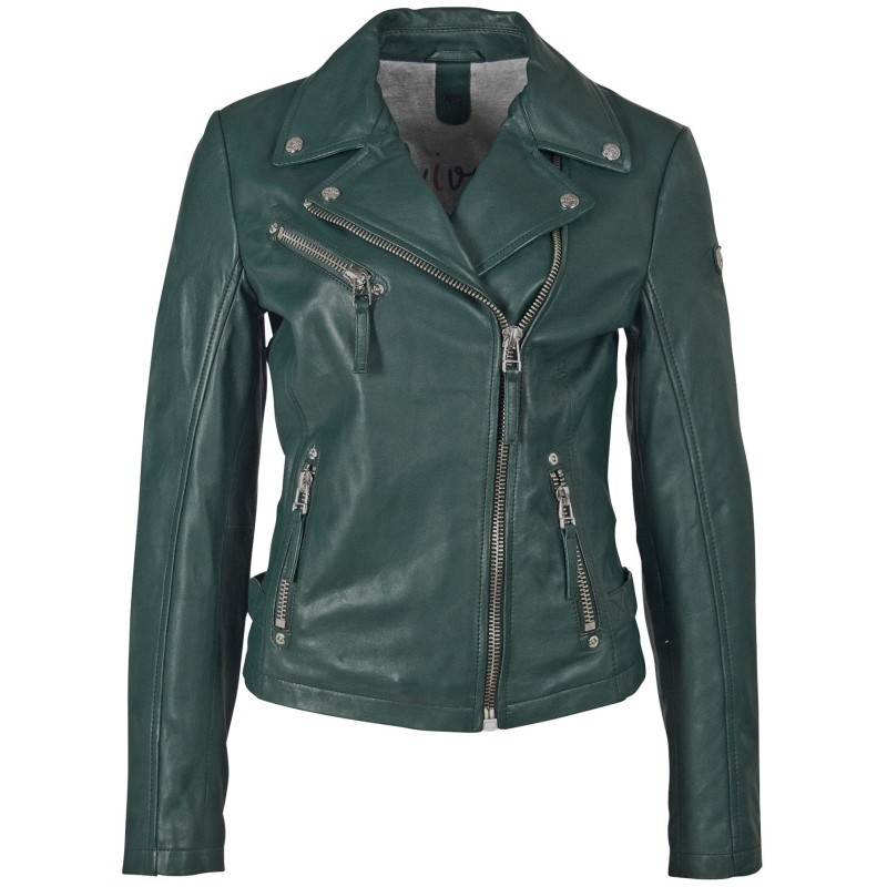 Geaca de Piele Naturala Dama Gipsy Verde Inchis GGPasja W20 LNV – IMBRACAMINTE
