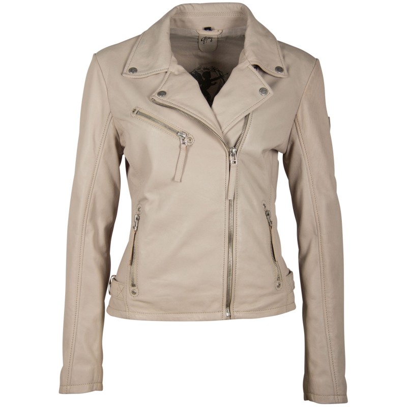 Geaca de Piele Naturala Dama Gipsy Alb Murdar GGPasja W20 LNV – IMBRACAMINTE Geaca de Piele Naturala Dama Gipsy Alb Murdar GGPasja W20 LNV – IMBRACAMINTE