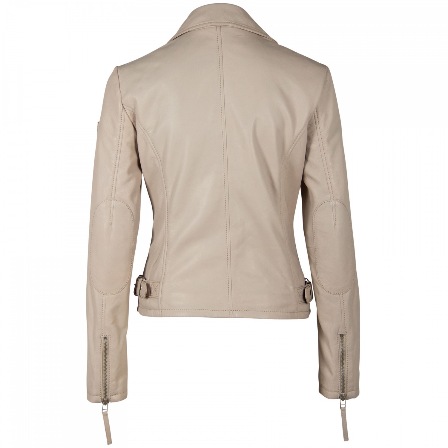 Geaca de Piele Naturala Dama Gipsy Alb Murdar GGPasja W20 LNV – IMBRACAMINTE