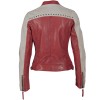Geaca de Piele Naturala Dama Gipsy Rosu/Alb Murdar GGPattie LACAV Geaca de Piele Naturala Dama Gipsy Rosu/Alb Murdar GGPattie LACAV - readytowear.ro