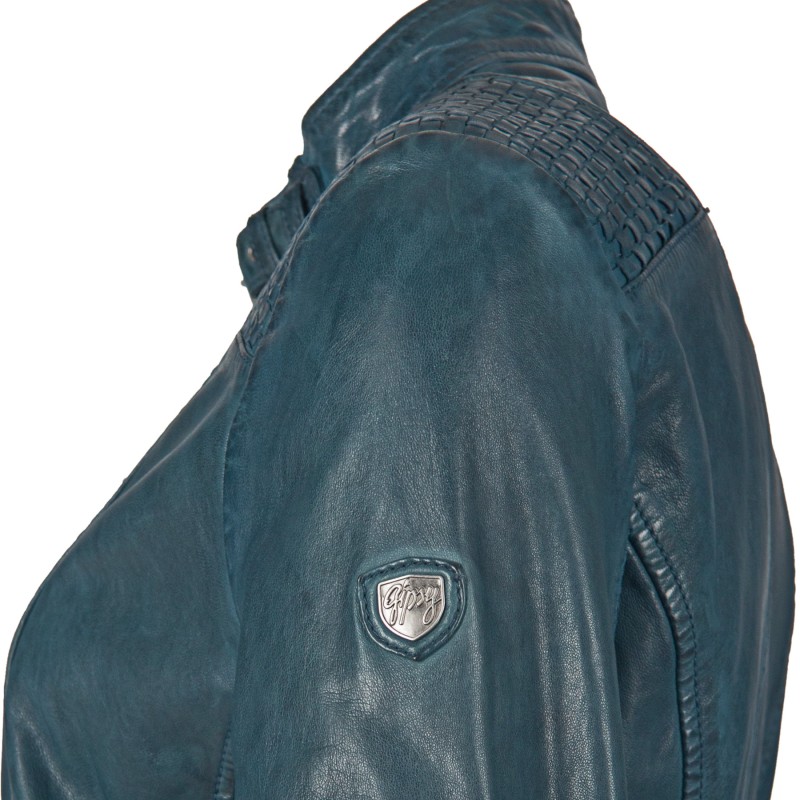 Geaca de Piele Naturala Dama Gipsy Albastra GGPollie LLAV – IMBRACAMINTE Geaca de Piele Naturala Dama Gipsy Albastra GGPollie LLAV – IMBRACAMINTE