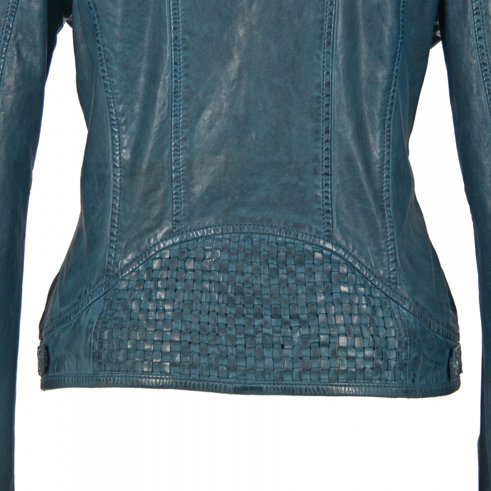 Geaca de Piele Naturala Dama Gipsy Albastra GGPollie LLAV Geaca de Piele Naturala Dama Gipsy Albastra GGPollie LLAV - readytowear.ro