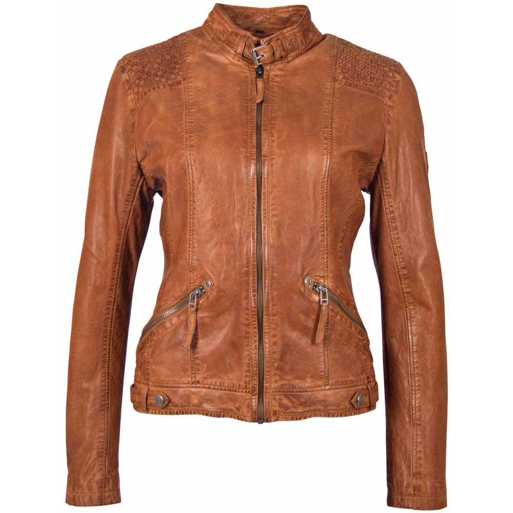 Geaca de Piele Naturala Dama Gipsy Coniac GGPollie LLAV Geaca de Piele Naturala Dama Gipsy Coniac GGPollie LLAV - readytowear
