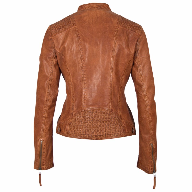 Geaca de Piele Naturala Dama Gipsy Coniac GGPollie LLAV – IMBRACAMINTE