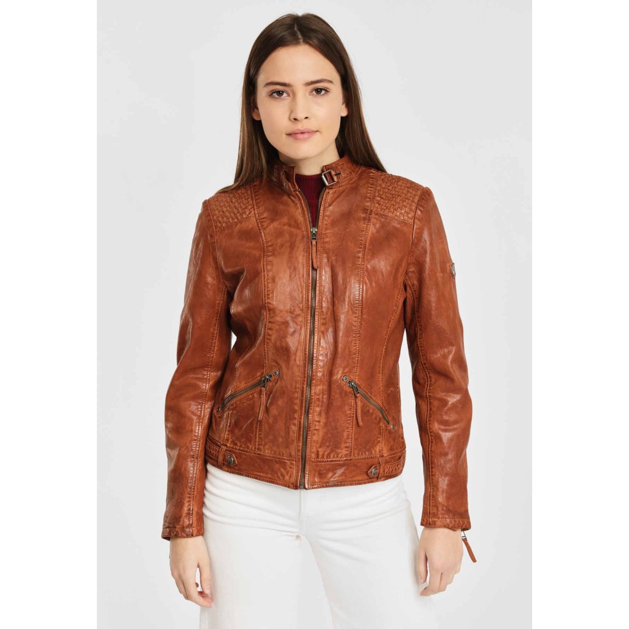 Geaca de Piele Naturala Dama Gipsy Coniac GGPollie LLAV – IMBRACAMINTE Geaca de Piele Naturala Dama Gipsy Coniac GGPollie LLAV – IMBRACAMINTE