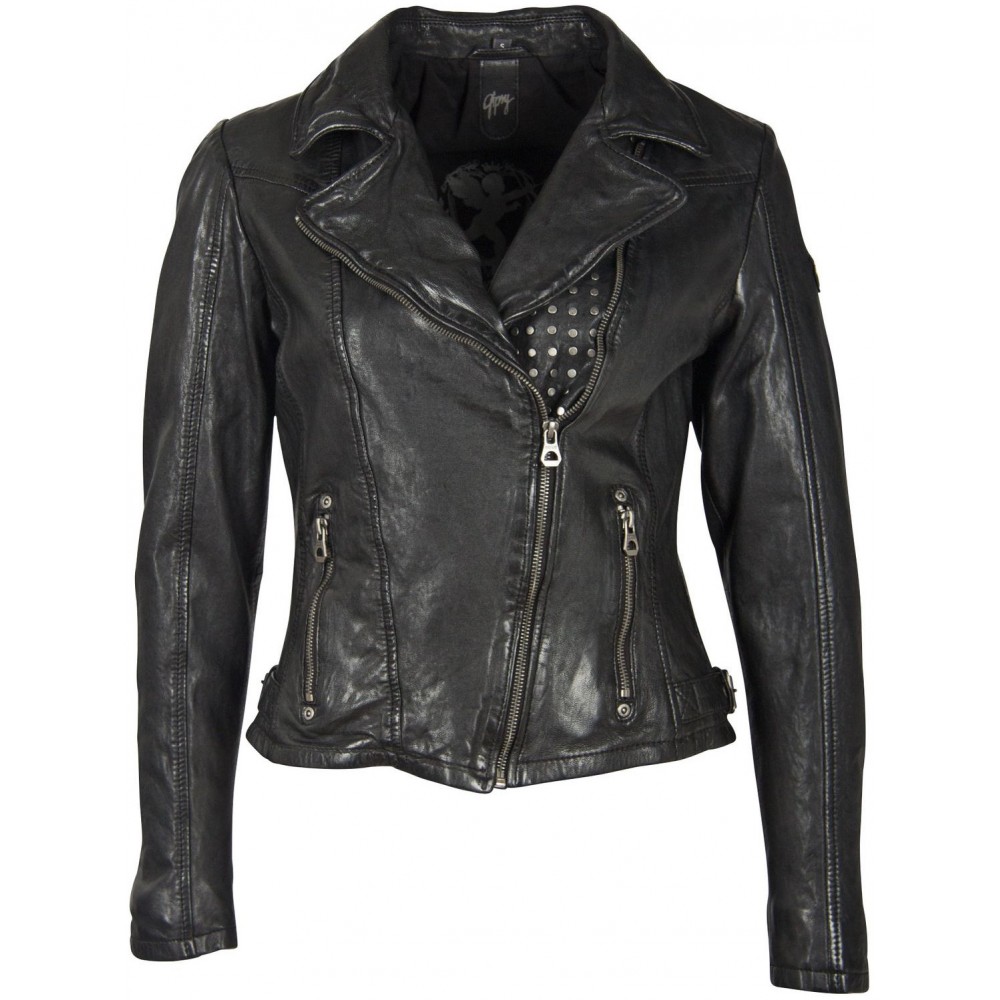 Geaca de Piele Naturala Dama Gipsy Neagra GGPromise LACAV Geaca de Piele Naturala Dama Gipsy Neagra GGPromise LACAV - readytowear