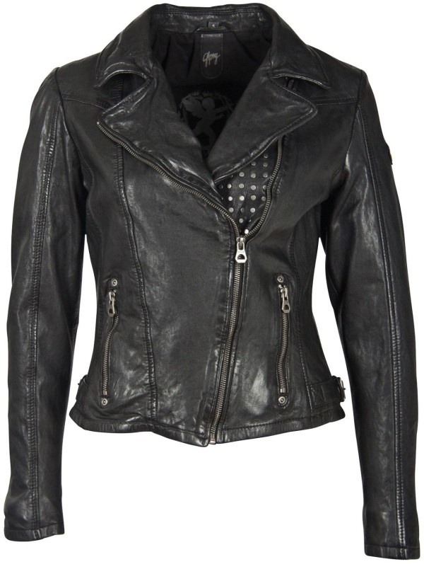 Geaca de Piele Naturala Dama Gipsy Neagra GGPromise LACAV – IMBRACAMINTE — fotografia 1