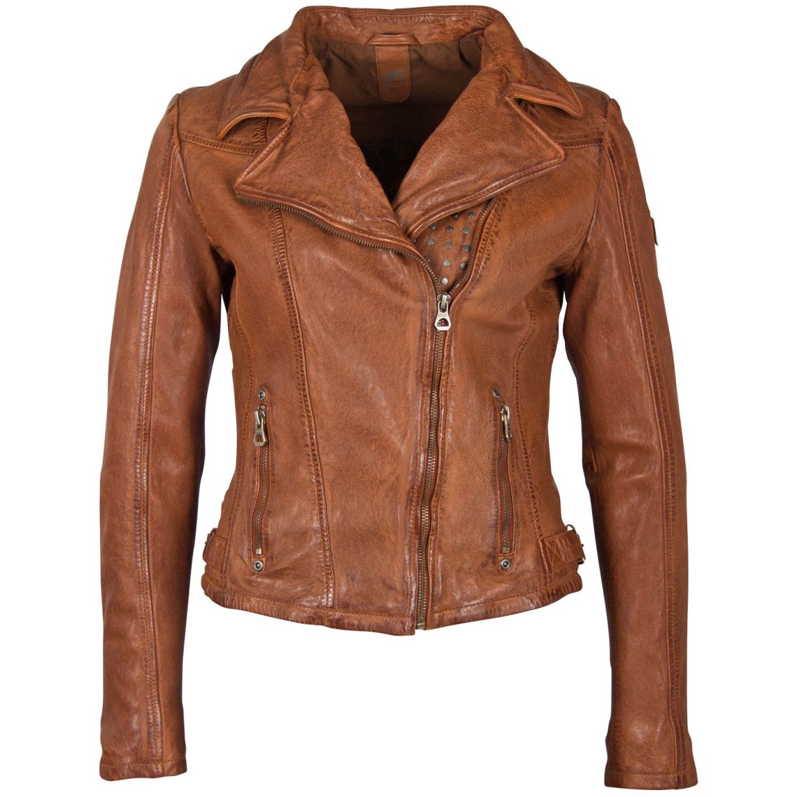 Geaca de Piele Naturala Dama Gipsy Coniac GGPromise LACAV – IMBRACAMINTE