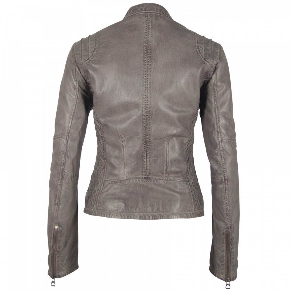 Geaca de Piele Naturala Dama Gipsy Gri GGSashi NSLV Geaca de Piele Naturala Dama Gipsy Gri GGSashi NSLV - readytowear.ro