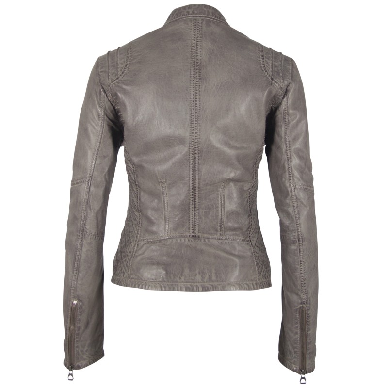 Geaca de Piele Naturala Dama Gipsy Gri GGSashi NSLV – IMBRACAMINTE Geaca de Piele Naturala Dama Gipsy Gri GGSashi NSLV – IMBRACAMINTE