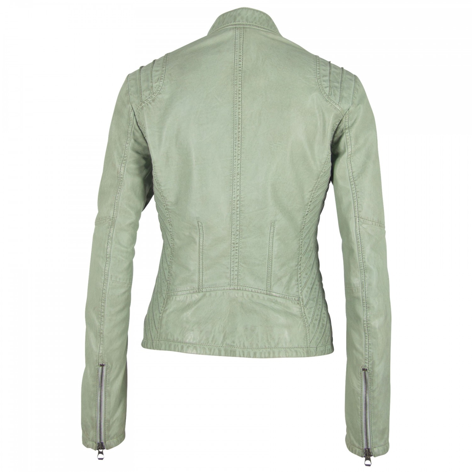 Geaca de Piele Naturala Dama Gipsy Verde Menta GGSashi NSLV – IMBRACAMINTE