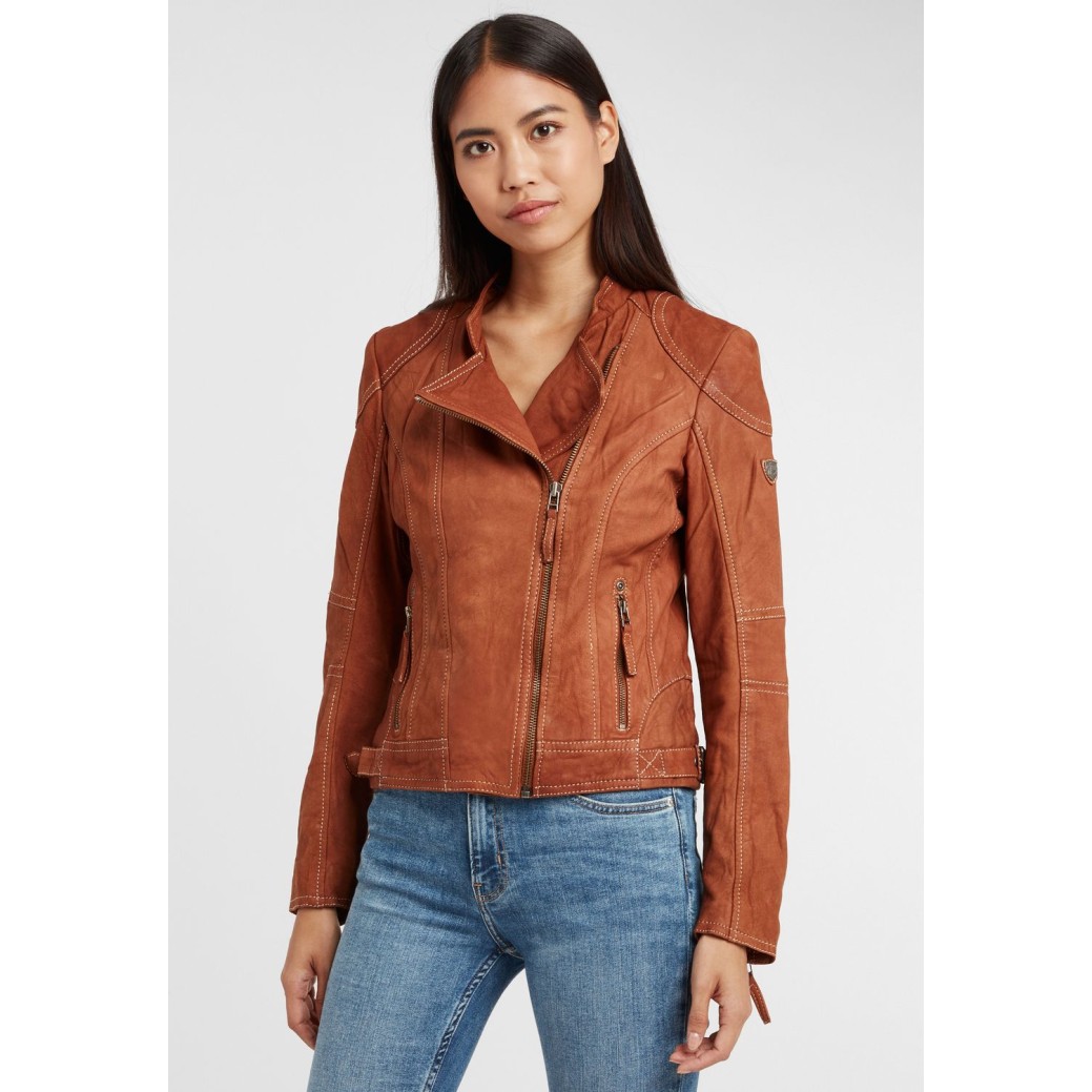 Geaca de Piele Dama Gipsy Coniac GGShakyra LNUV – IMBRACAMINTE