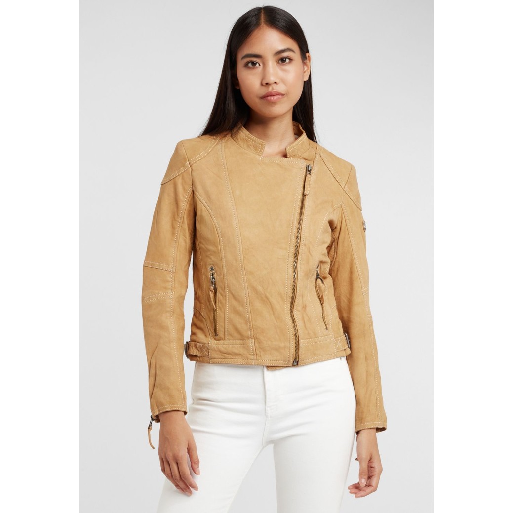 Geaca de Piele Dama Gipsy Galben Mustar GGShakyra LNUV – IMBRACAMINTE