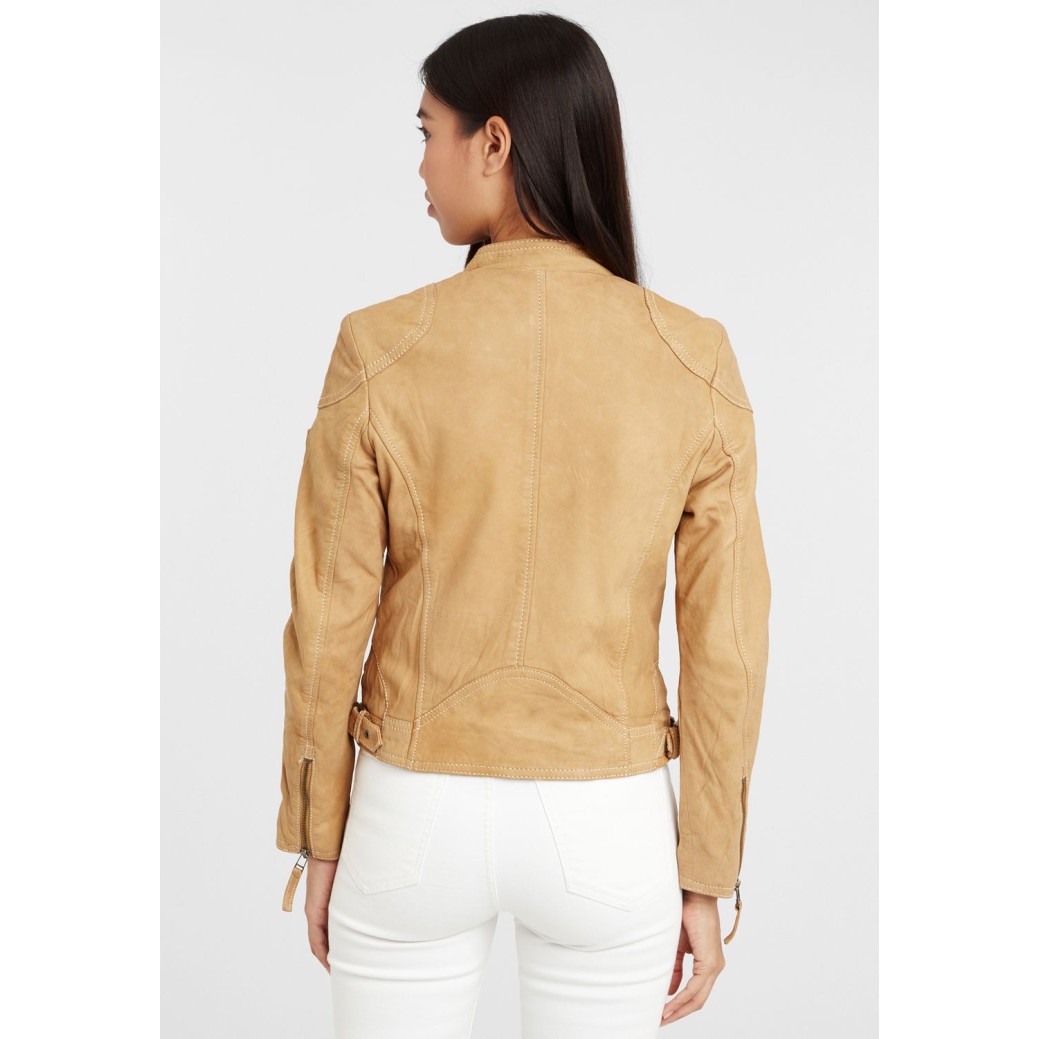 Geaca de Piele Dama Gipsy Galben Mustar GGShakyra LNUV – IMBRACAMINTE