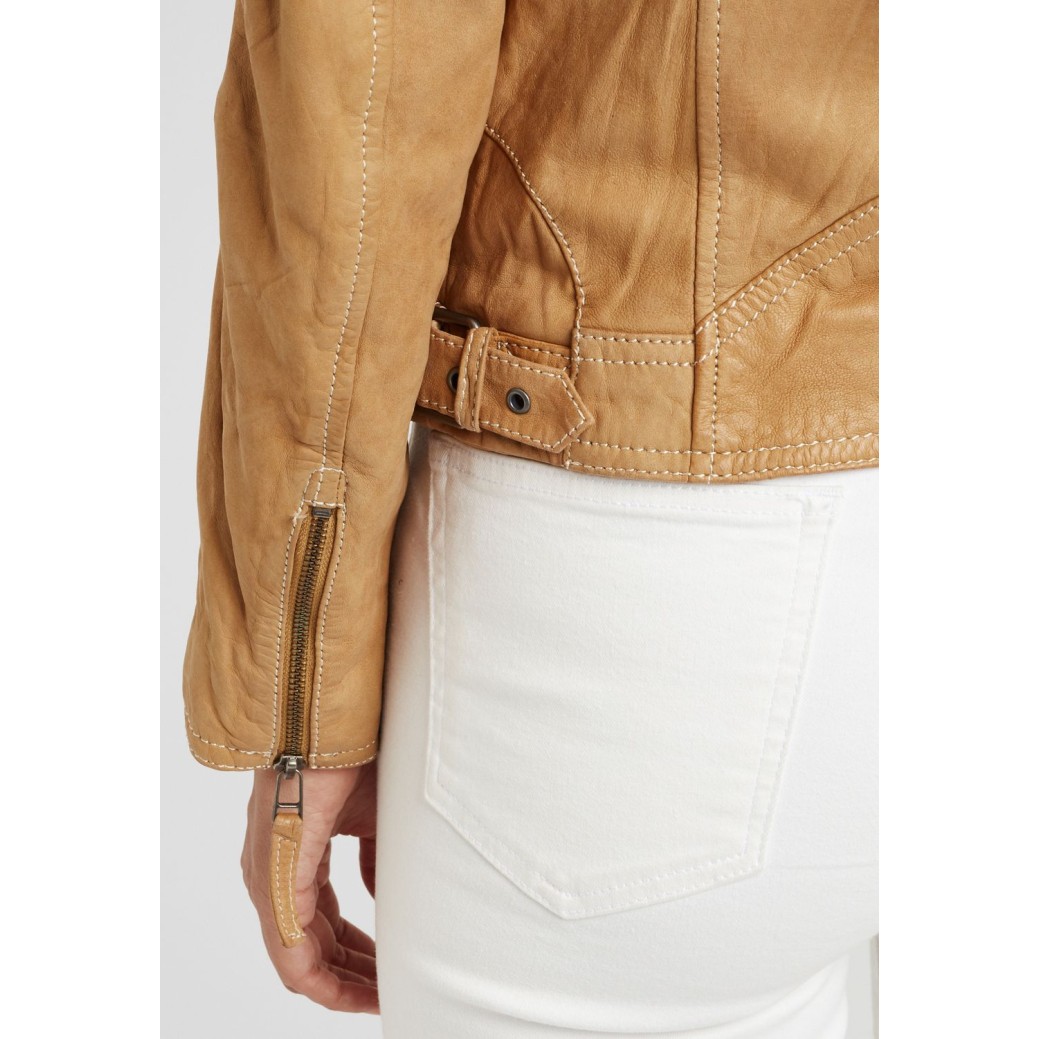 Geaca de Piele Dama Gipsy Galben Mustar GGShakyra LNUV – IMBRACAMINTE