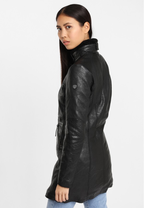 Geaca Lunga de Piele Naturala Dama Gipsy Neagra GGSilah LEGV – IMBRACAMINTE — fotografia 6