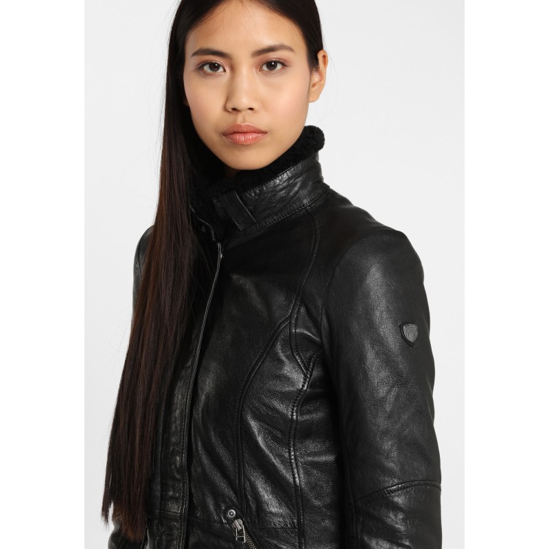 Geaca Lunga de Piele Naturala Dama Gipsy Neagra GGSilah LEGV – IMBRACAMINTE