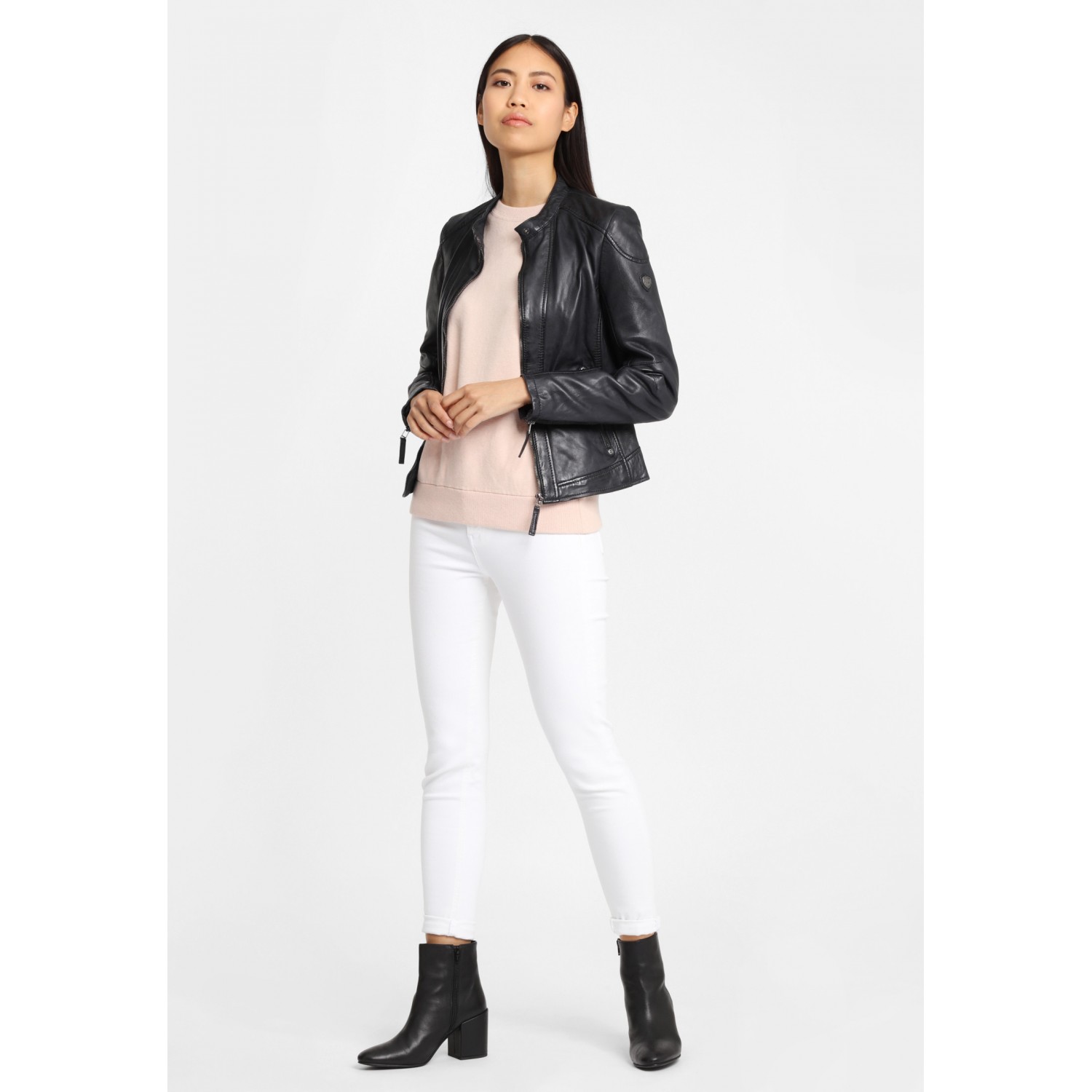 Geaca de Piele Dama Gipsy Negru/Bleumarin GGStacy LAMAS – IMBRACAMINTE Geaca de Piele Dama Gipsy Negru/Bleumarin GGStacy LAMAS – IMBRACAMINTE