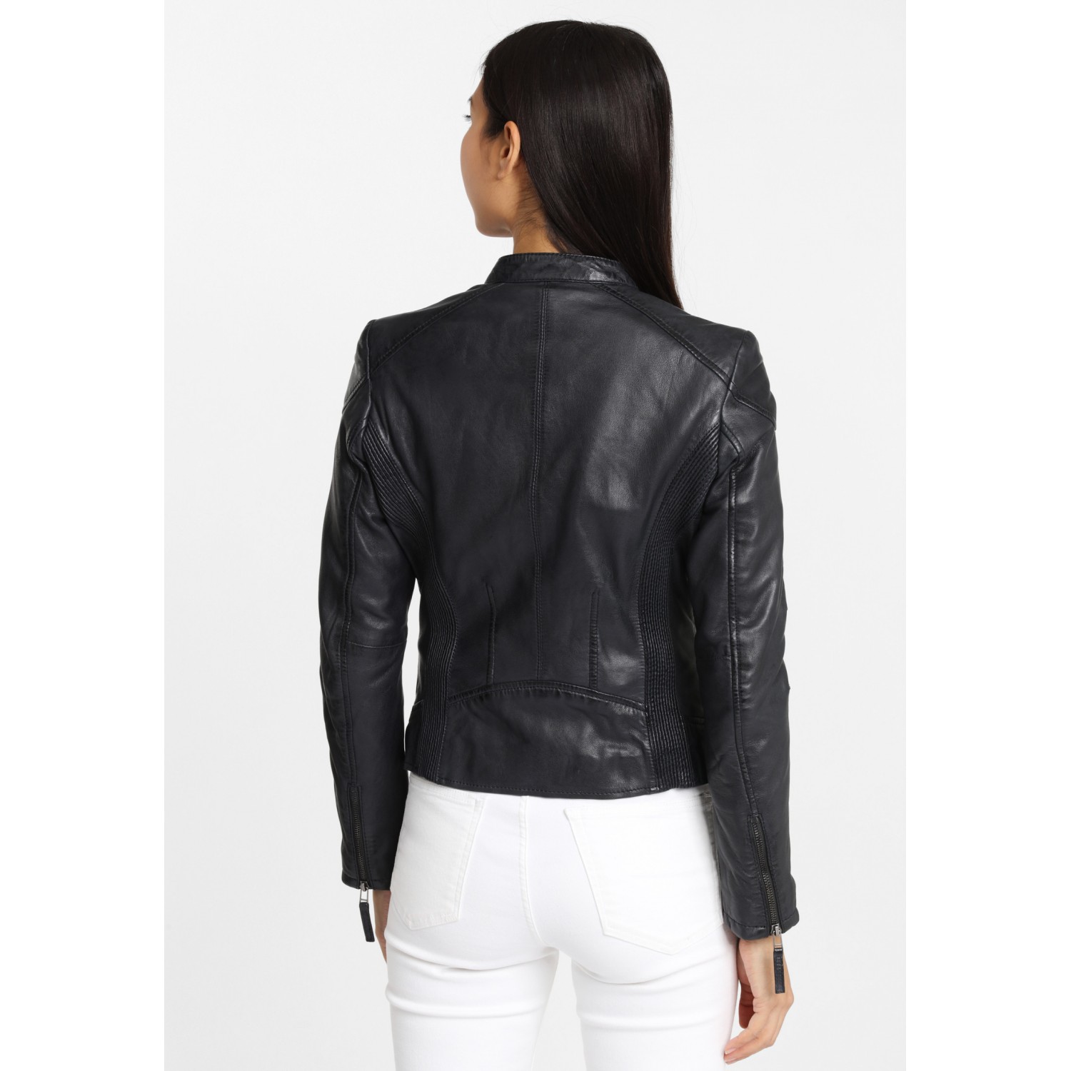 Geaca de Piele Dama Gipsy Negru/Bleumarin GGStacy LAMAS – IMBRACAMINTE Geaca de Piele Dama Gipsy Negru/Bleumarin GGStacy LAMAS – IMBRACAMINTE