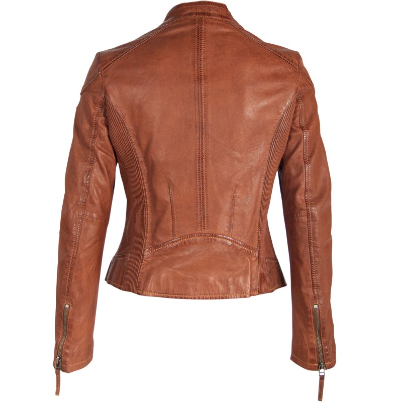 Geaca de Piele Naturala Dama Gipsy Coniac GGStacy LAMAS – IMBRACAMINTE