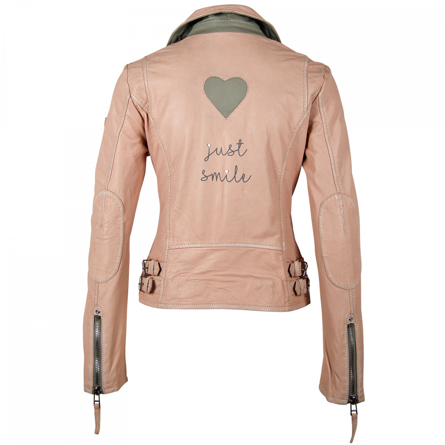 Geaca de Piele Naturala Dama Gipsy Roz Pal GGSummer LABAGV – IMBRACAMINTE