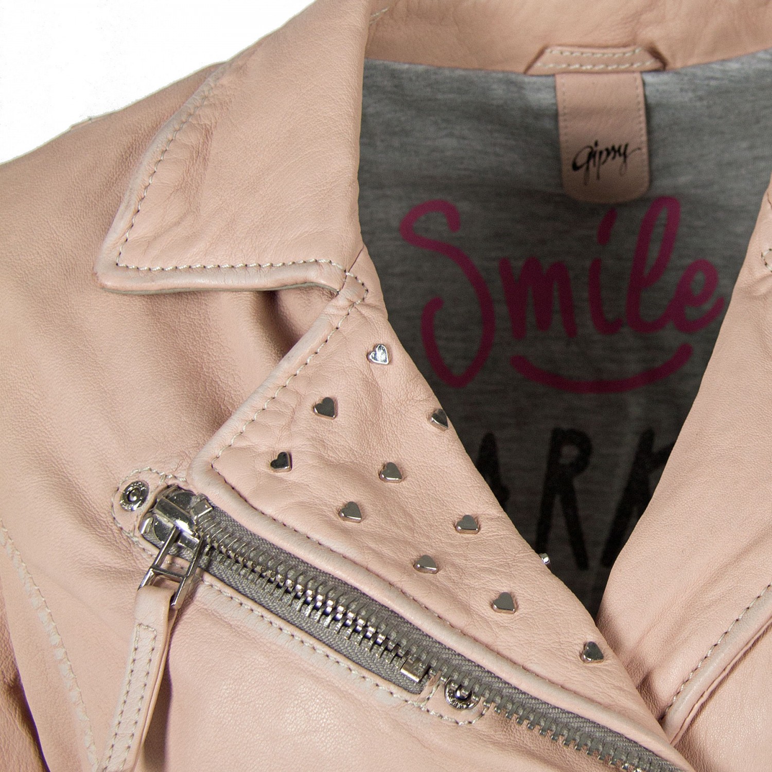 Geaca de Piele Naturala Dama Gipsy Roz Pal GGSummer LABAGV – IMBRACAMINTE