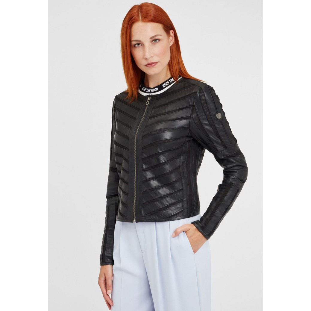 Geaca de Piele Dama Gipsy Neagra GGSuri – Black Friday