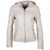Geaca de Piele Naturala Dama Gipsy Alb Denim GGSuse LAWAV - readytowear