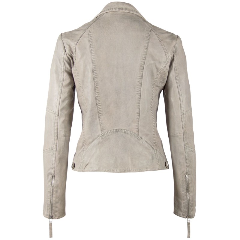 Geaca de Piele Dama Gipsy Gri GGSvantje LAMAXV – IMBRACAMINTE