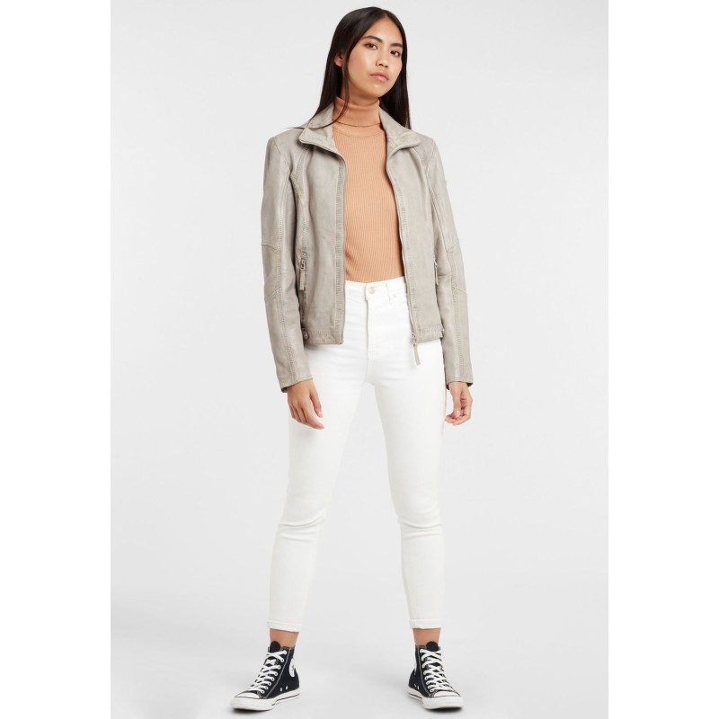 Geaca de Piele Dama Gipsy Gri GGSvantje LAMAXV – IMBRACAMINTE