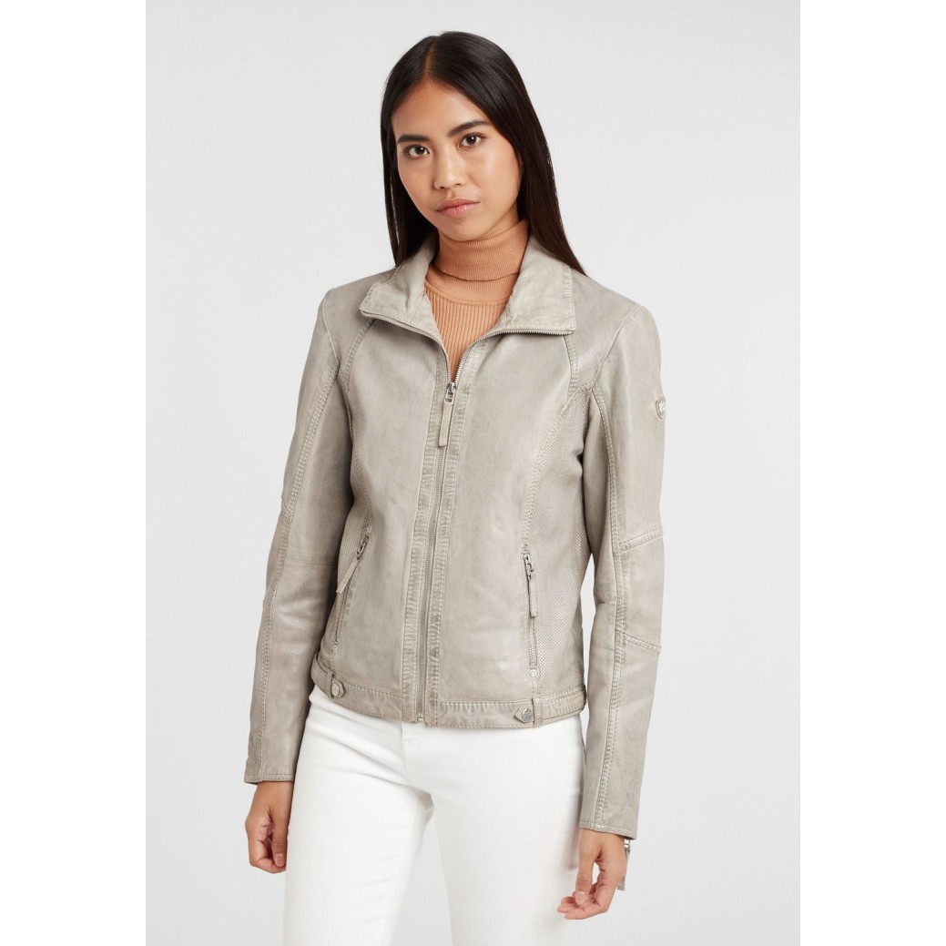 Geaca de Piele Dama Gipsy Gri GGSvantje LAMAXV – IMBRACAMINTE