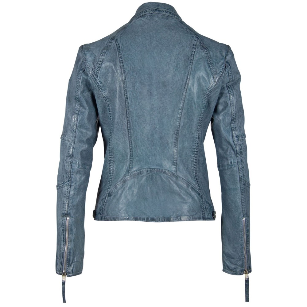 Geaca de Piele Dama Gipsy Albastru Deschis GGSvantje LAMAXV geci de piele - readytowear.ro