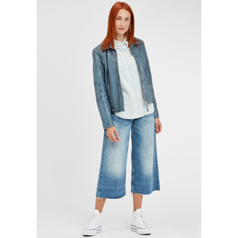 Geaca de Piele Dama Gipsy Albastru Deschis GGSvantje LAMAXV geci de piele - readytowear.ro