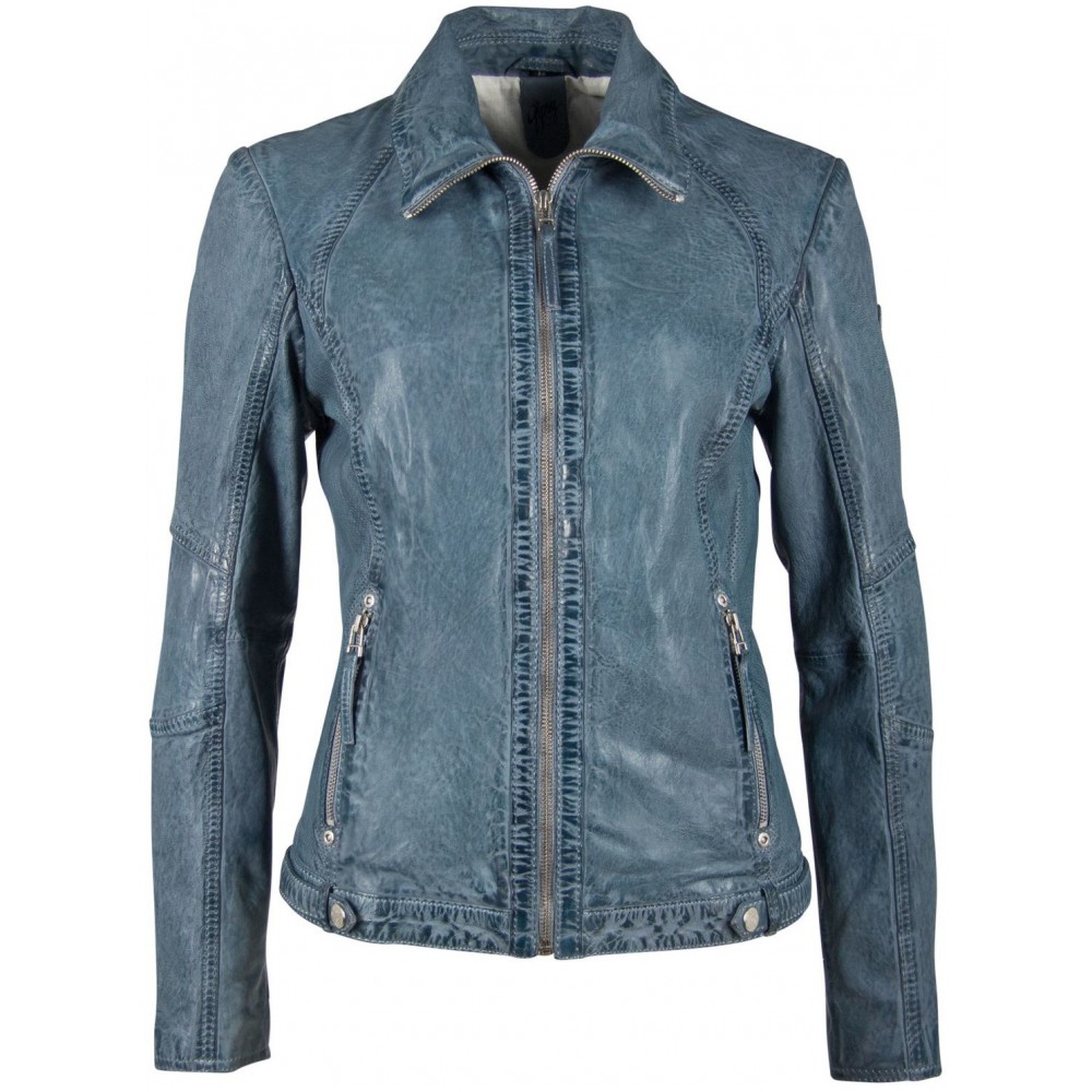 Geaca de Piele Dama Gipsy Albastru Deschis GGSvantje LAMAXV Geaca de Piele Dama Gipsy Albastru Deschis GGSvantje LAMAXV - readytowear