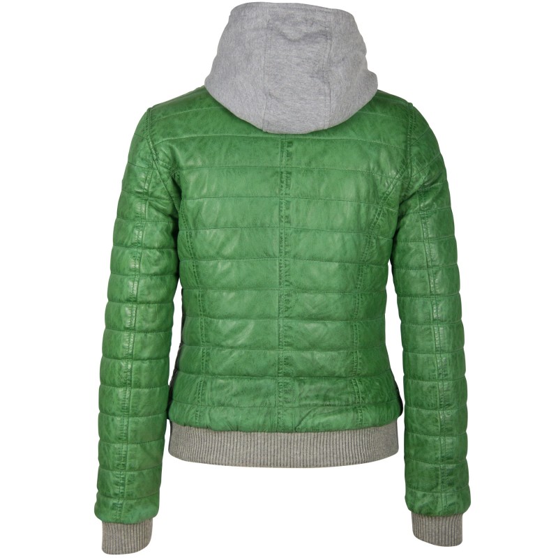 Geaca de Piele Naturala Dama Gipsy Verde GGSveja LAMAS W – IMBRACAMINTE