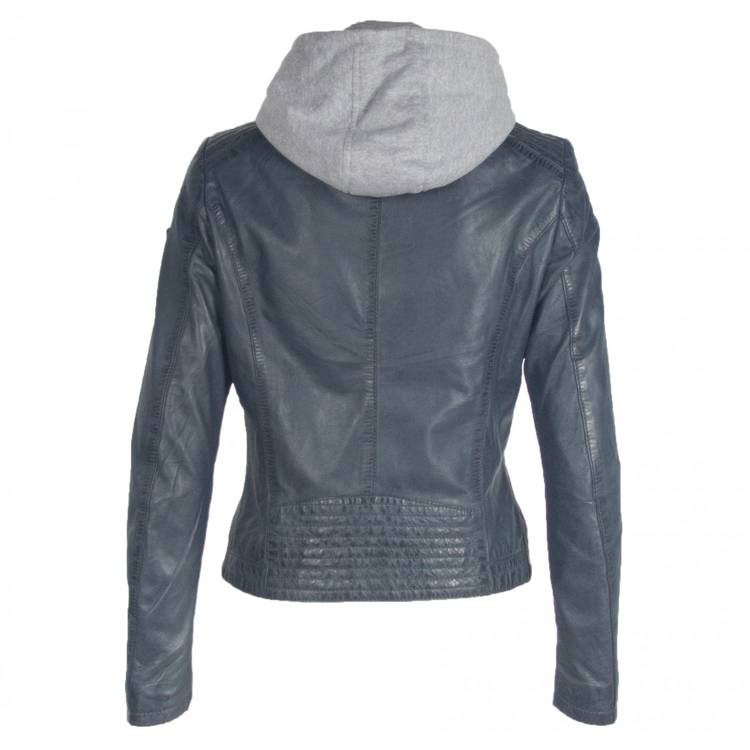 Geaca de Piele Naturala Dama Gipsy Albastru Denim GGTalida LAMAS – IMBRACAMINTE