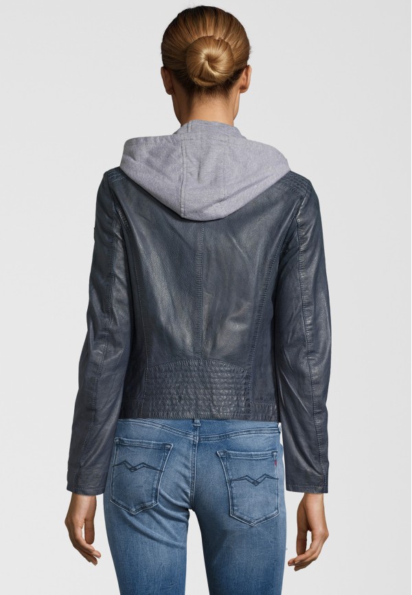 Geaca de Piele Naturala Dama Gipsy Albastru Denim GGTalida LAMAS – IMBRACAMINTE — fotografia 5