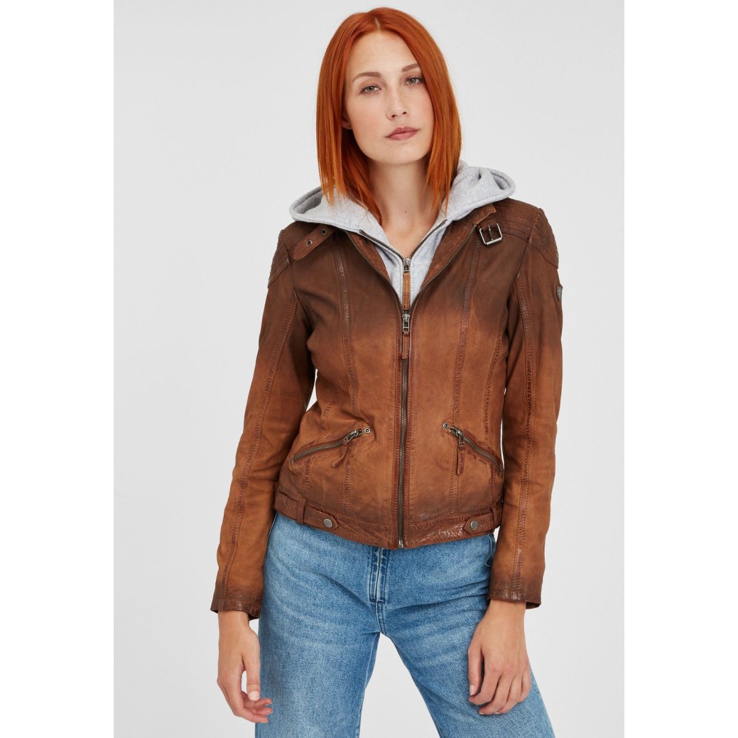 Geaca de Piele Dama Gipsy Coniac GGTiffy LAMOV – IMBRACAMINTE Geaca de Piele Dama Gipsy Coniac GGTiffy LAMOV – IMBRACAMINTE