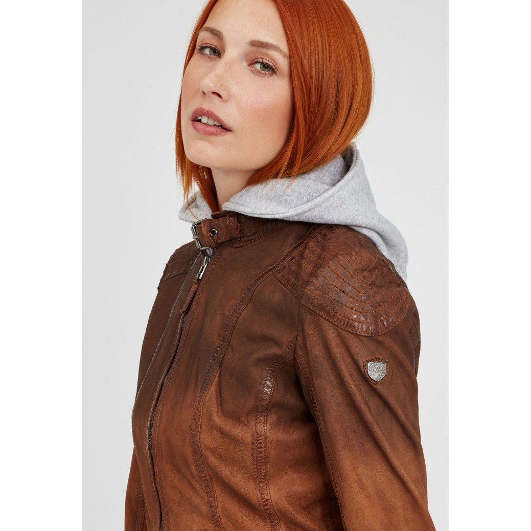 Geaca de Piele Dama Gipsy Coniac GGTiffy LAMOV – IMBRACAMINTE Geaca de Piele Dama Gipsy Coniac GGTiffy LAMOV – IMBRACAMINTE