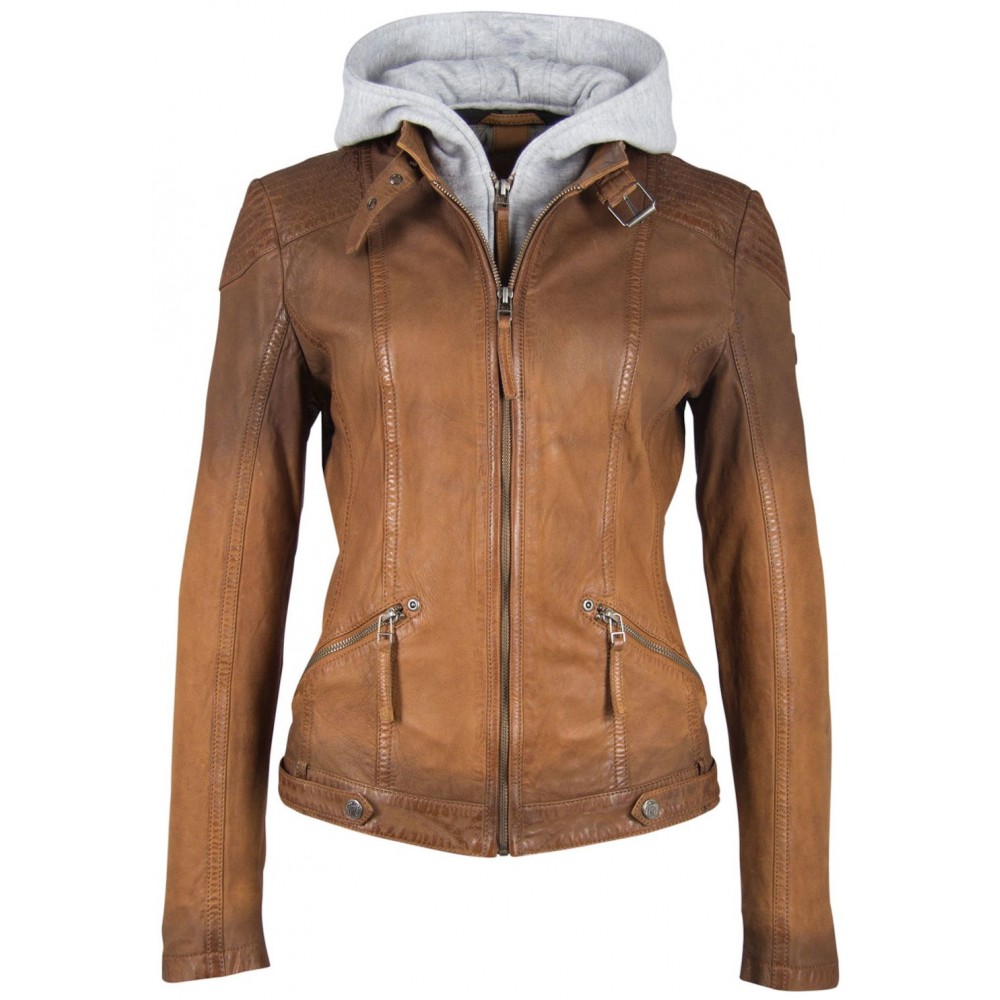 Geaca de Piele Dama Gipsy Coniac GGTiffy LAMOV Geaca de Piele Dama Gipsy Coniac GGTiffy LAMOV - readytowear