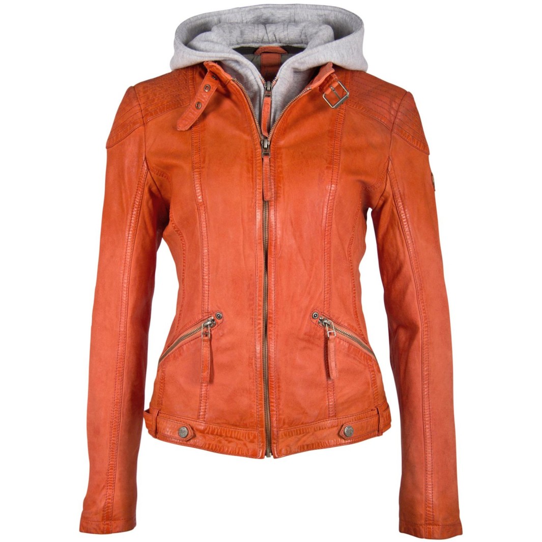 Geaca de Piele Dama Gipsy Portocaliu Inchis GGTiffy LAMOV – IMBRACAMINTE Geaca de Piele Dama Gipsy Portocaliu Inchis GGTiffy LAMOV – IMBRACAMINTE