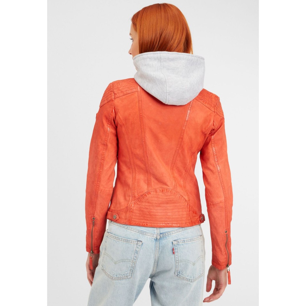 Geaca de Piele Dama Gipsy Portocaliu Inchis GGTiffy LAMOV – IMBRACAMINTE Geaca de Piele Dama Gipsy Portocaliu Inchis GGTiffy LAMOV – IMBRACAMINTE