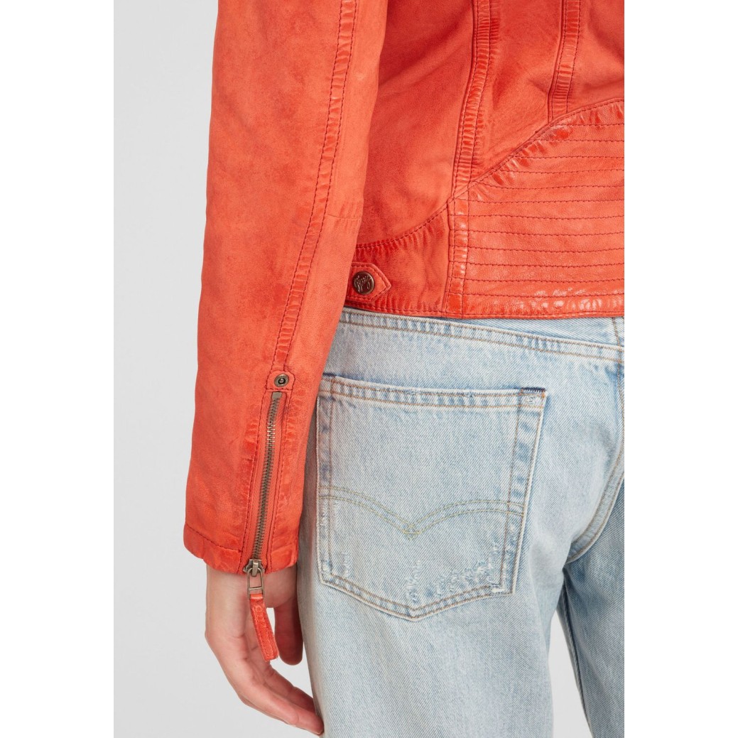 Geaca de Piele Dama Gipsy Portocaliu Inchis GGTiffy LAMOV – IMBRACAMINTE Geaca de Piele Dama Gipsy Portocaliu Inchis GGTiffy LAMOV – IMBRACAMINTE