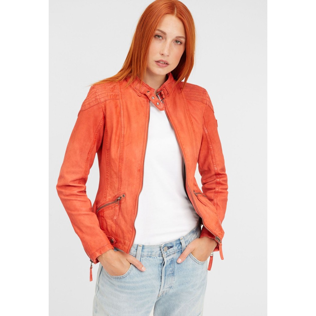 Geaca de Piele Dama Gipsy Portocaliu Inchis GGTiffy LAMOV – IMBRACAMINTE Geaca de Piele Dama Gipsy Portocaliu Inchis GGTiffy LAMOV – IMBRACAMINTE